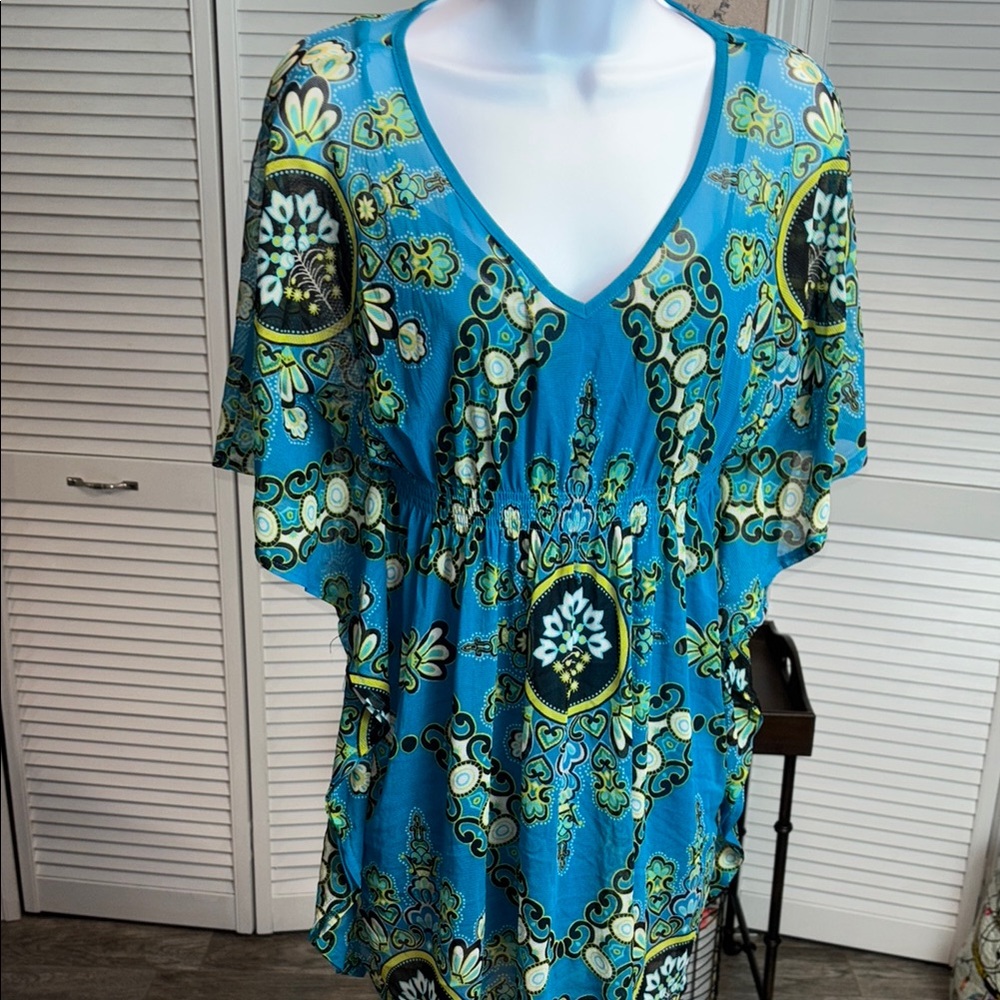 INC International Concepts Teal Blue Tunic